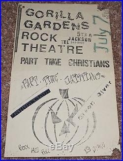 Gorilla Gardens Malfunkshun Green River original concert poster flyer Andy Wood