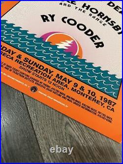 Grateful Dead Bruce Hornsby Ry Cooder Original Concert Poster Laguna Seca 1987