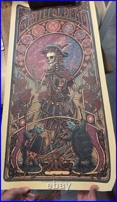 Grateful Dead Concert Poster Jack Straw Luke Martin Foil Variant #120 of 200