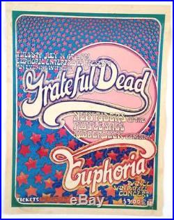 Grateful Dead Euphoria Ballroom Concert Poster 1970 Art by San Andreas Fault