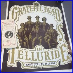Grateful Dead In Telluride Colorado 1987 Original Poster And Concert Info Flyer