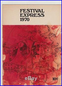Grateful Dead Janis Joplin The Band Festival Express Concert Program Original