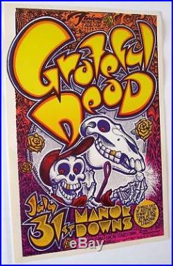 Grateful Dead Manor Downs Original Concert Poster 1982 Art by Michael Priest NM+