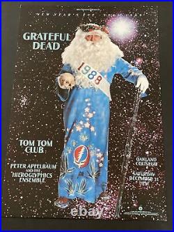 Grateful Dead Original Concert Poster From New Year's Eve 1988! Father Time bgp