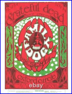 Grateful Dead Oxford Circle Family Dog Concert Handbill Flyer 1966 Kelley Mouse