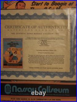 Grateful Dead Poster Titled A Swell Dance Concert Signed & Numbered