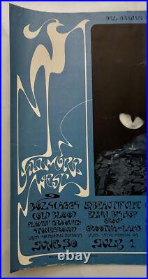 Grateful Dead Santana Tower of Power Concert Poster 1971 Fillmore Closing Wee