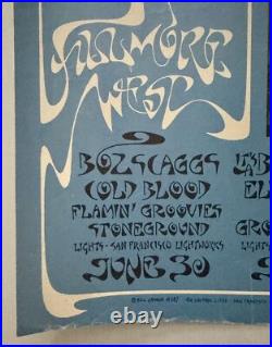 Grateful Dead Santana Tower of Power Concert Poster 1971 Fillmore Closing Wee