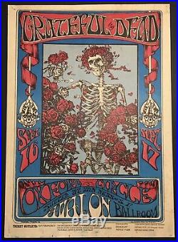 Grateful Dead Skull & Roses Family Dog Fd-26 Original Iconic Concert Poster Nr