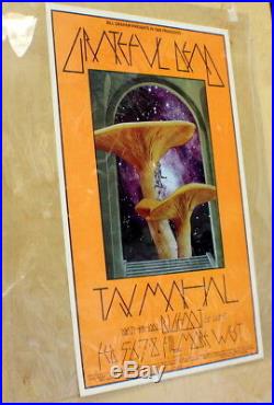 Grateful Dead Taj Mahal Fillmore West Original Concert Poster Bill Graham 1970