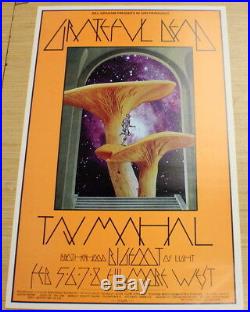 Grateful Dead Taj Mahal Fillmore West Original Concert Poster Bill Graham 1970