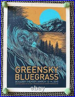 Greensky Bluegrass Boulder 2015 Vogl Silkscreen Concert Poster Original Colorado