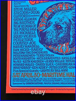 Greg Allman Steve Miller Ken Kesey Wavy Gravy Chet Helms Original Concert Poster