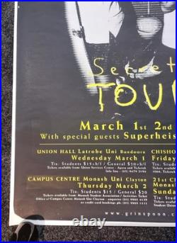 Grinspoon Secrets Tour 1990s Original, Rare Silk Screen Concert Poster unused