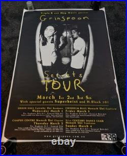 Grinspoon Secrets Tour 1990s Original, Rare Silk Screen Concert Poster unused