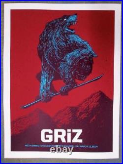 Griz Boulder 2014 Original Silkscreen Concert Poster Snowboard Edm