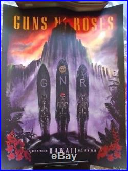 Guns N Roses Hawaii Lithograph Poster Authentic #219/250 Concert 12/8/2018