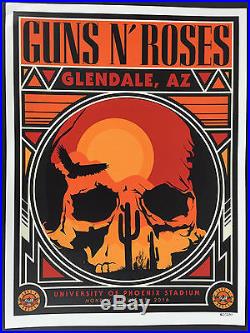 Guns N' Roses Phoenix Glendale AZ 8/15/16 Concert Poster Litho Only 250 Made GnR