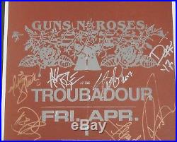 Guns n Roses Autograph Signed Framed Concert Poster JSA Axl Rose Slash Full Band