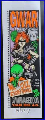 Gwar Concert Poster GWARmageddon Tour 1999 Artist Proof orange variant Jermai