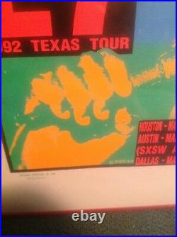 HELMET L7 1992 Frank Kozik Concert Poster Professionally Framed Rare 268/500