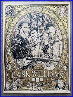 Hank III Straight To Hell Outlaw Legends Concert Poster RARE 28/100 Original