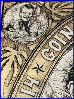 Hank Williams III & Assjack Concert Poster by Allen Jaeger Houston TX RARE x/100