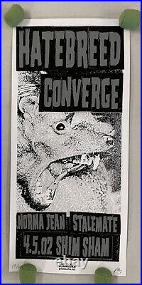 Hatebreed Converge New Orleans 2002 Original Silkscreen Concert Poster