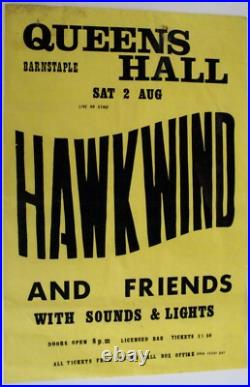Hawkwind Poster Vintage Original Concert Poster Barnstaple 1975