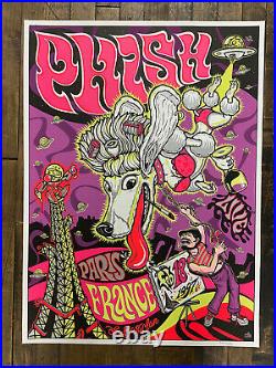 House Industries 1997 Phish Paris France Concert Poster Europe Trey