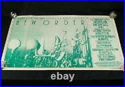 Huge Vintage 1984 New Order Concert Poster 40 x 24 UK Venues Capitol Studios