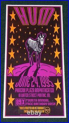 Hum 89x 4th Annual Birthday Bash 1995 Original Concert Poster Print Kevin Sykes