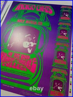 INDIGO GIRLS Concert Poster UNCUT Sheet Manhattanville College NY 2000 RARE