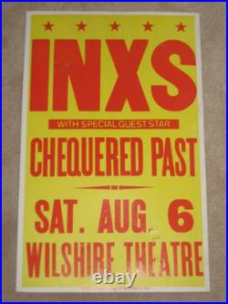 INXS the beginning 1983 Concert poster Colby Printing Co Original
