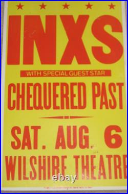 INXS the beginning 1983 Concert poster Colby Printing Co Original