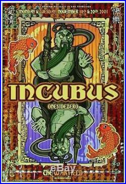 Incubus Warfield 2001 Original Concert Poster Bgp273