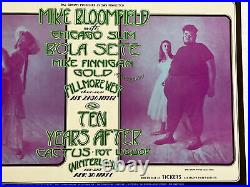 Interesting 1971 Original Ten Years After BG Fillmore Concert Poster BG 278 NM/M