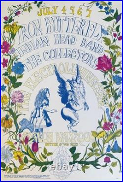 Iron Butterfly at the Avalon July 1968 Original Vintage Rock Concert Poster