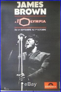 JAMES BROWN French concert poster 1967 PARIS OLYMPIA IMPOSSIBLE TO FIND NM