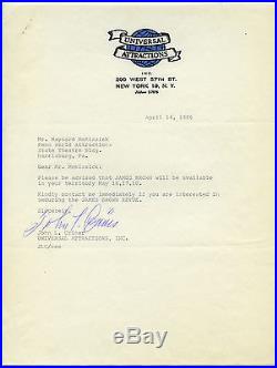 JAMES BROWN & Revue ORIGINAL 1966 Concert Handbill Flyer and letter