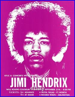 JIMI HENDRIX Original Concert Handbill Ft. Worth Texas 1969