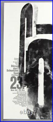 JOHN COLTRANE rare vintage original Düsseldorf 1962 concert poster KIESER