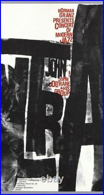 JOHN COLTRANE rare vintage original Düsseldorf 1962 concert poster KIESER