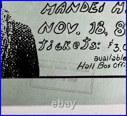 JONI MITCHELL In Concert Poster Nov 18 1968 U of Chicago Mandel Hall RARE