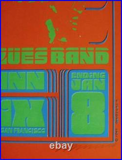JUNIOR WELLS NEON ROSE NR1 1966 concert poster VICTOR MOSCOSO signed MINT