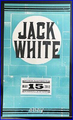 Jack White Hatch Show Print Concert 2 Poster Set @ Ryman Nashville TN 2012