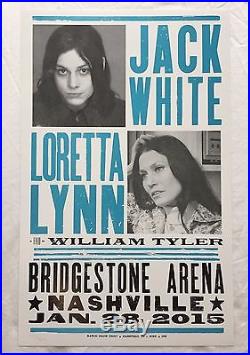 Jack White / Loretta Lynn Hatch Show Print Concert Poster @ Nashville 2015 TMR
