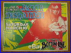 Jackie Dashannon The Bottom Line rock n roll original concert Poster