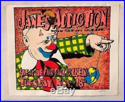 Jane's Addiction Dallas Tx 1997 Original Concert Poster Kuhn Silkscreen Clown