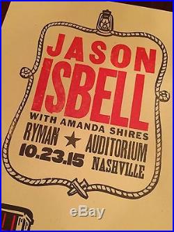 Jason Isbell Amanda Shires Hatch Show Print Concert Poster Ryman Auditorium